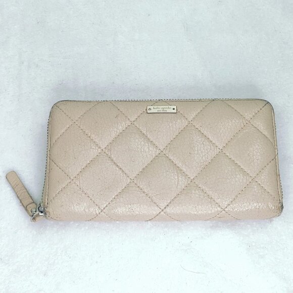 Kate Spade Carey Quilted Leather Large Continental Wallet cream - Picture 1 of 13